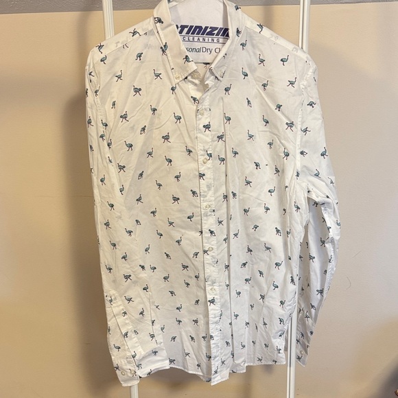 Bonobos Other - Bonobos slim fit button down shirt ostrich print - size L